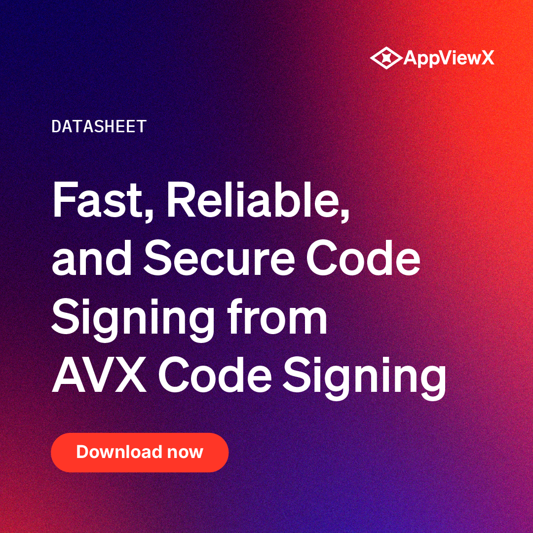 AppViewX code signing resource visual